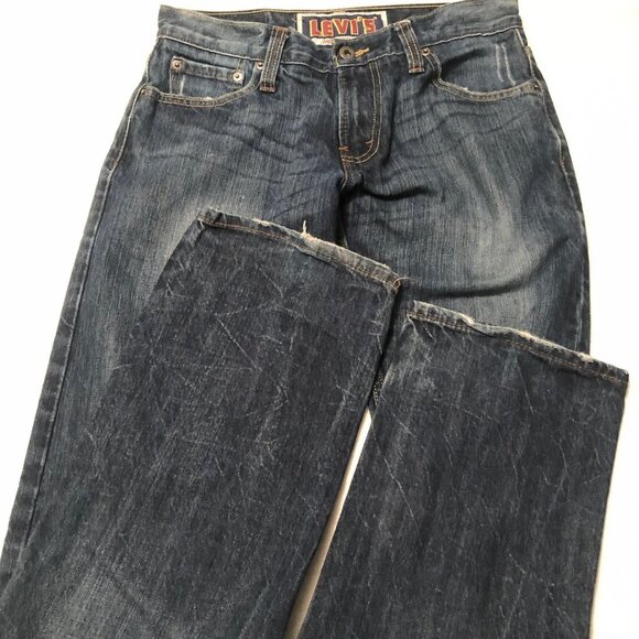 Levi's Denim - LEVI'S 514 SLIM STRAIGHT WOMEN JEANS 30x32 DARK BLUE WASH